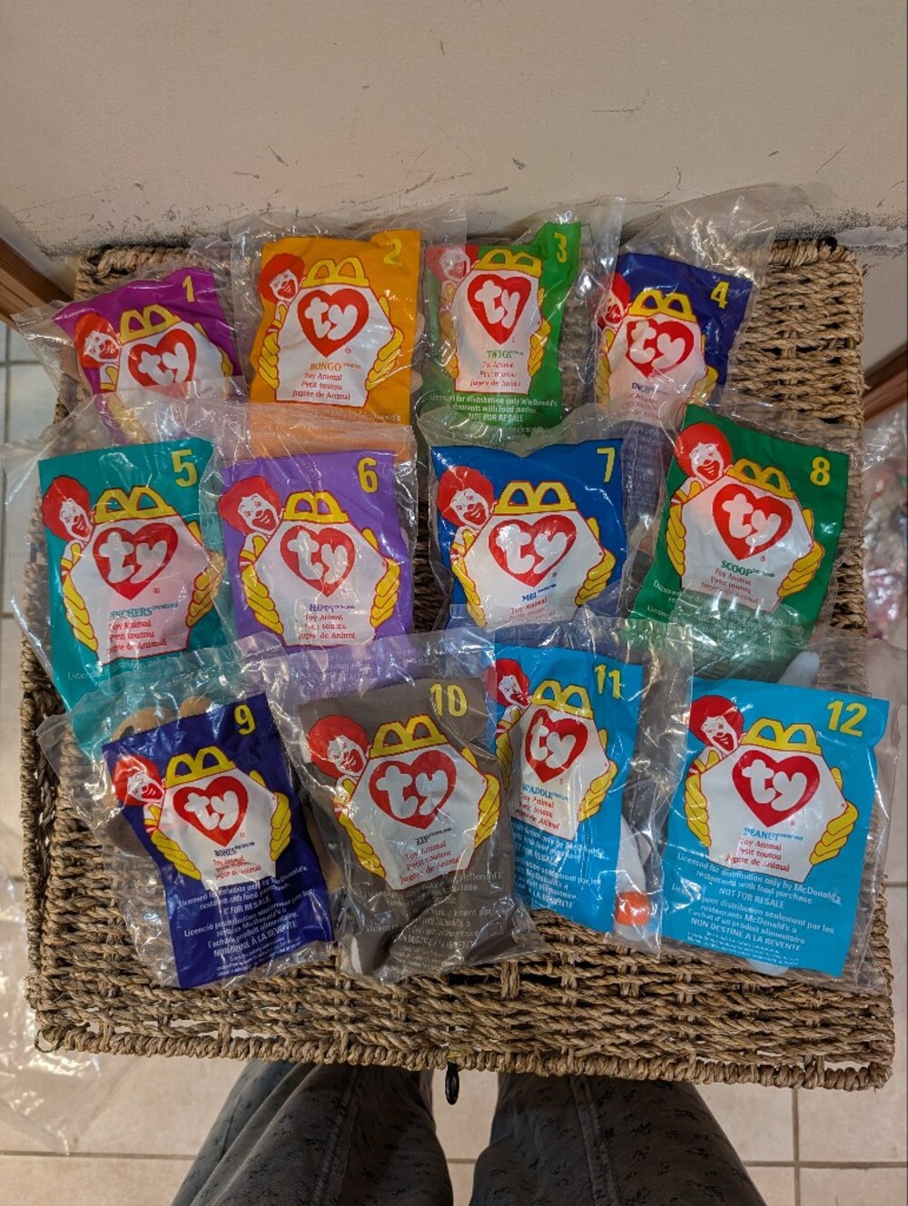 Full Set 1998 McDonald's Happy Meal TY Beanie Babies
